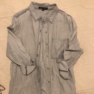 Grey chambray button up